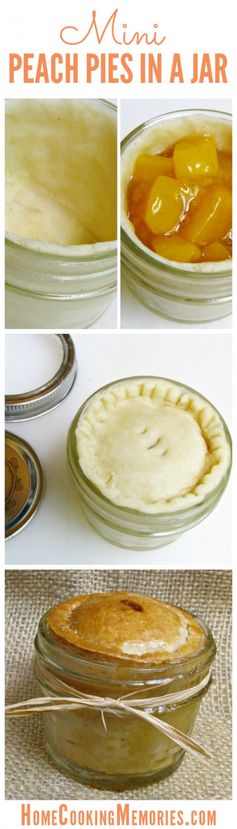 Mini Peach Pies in a Jar