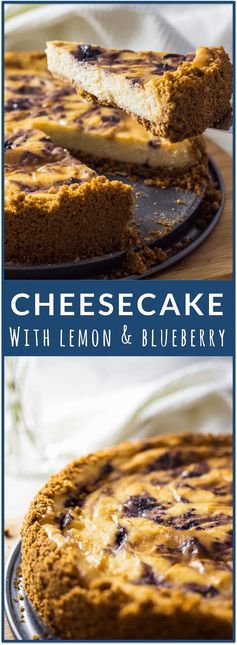 Mom’s classic cheesecake with lemon and blueberry