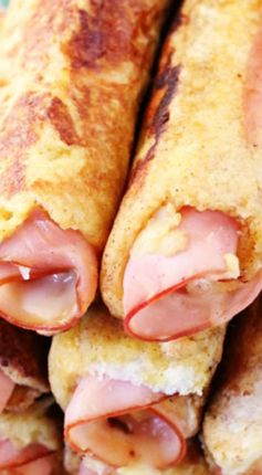 Monte Cristo (Ham & Cheese French Toast Roll-Ups