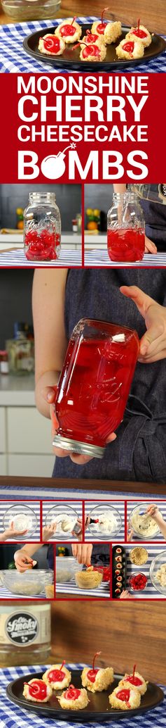 Moonshine Cherry Cheesecake Bombs