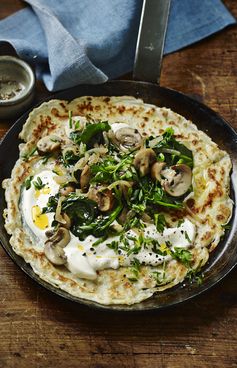 Mushroom and spinach pancakes