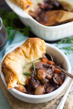 Mushroom Bourguignonne Pot Pie