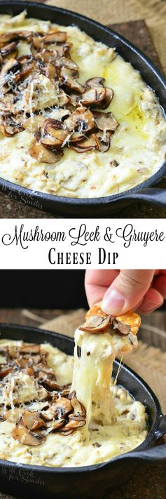 Mushroom Leek and Gruyere Cheese Dip