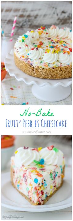 No-Bake Fruity Pebbles Cheesecake