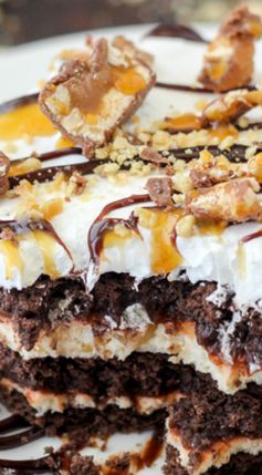 No-Bake Snickers Icebox Cake