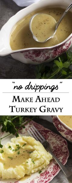 No Drippings Make Ahead Turkey Gravy