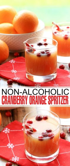 Non-Alcoholic Cranberry Orange Spritzer