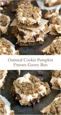 Oatmeal Cookie Pumpkin S'mores Gooey Bars