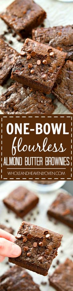 One-Bowl Flourless Almond Butter Brownies