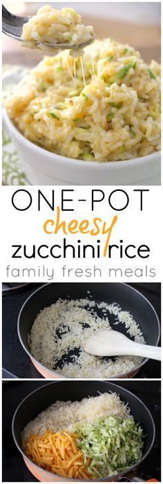 One Pot Cheesy Zucchini Rice