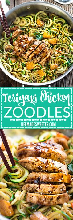 One Pot Teriyaki Chicken Zoodles