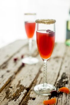 Orange Cranberry Cocktail with Champagne