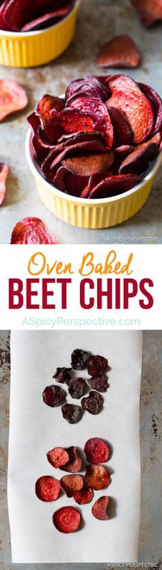 Oven Baked Beet Chips