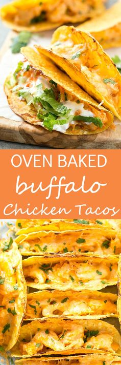 Oven Baked Buffalo Chicken Tacos