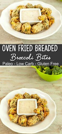 Oven Fried Breaded Broccoli Bites