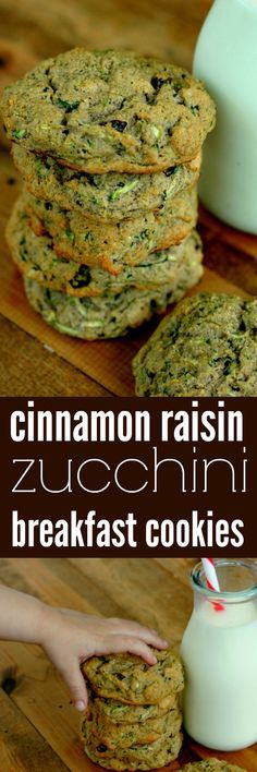 Paleo Cinnamon Raisin Zucchini Breakfast Cookies