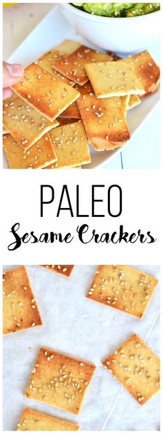 Paleo Sesame Crackers