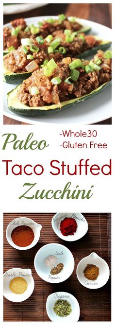 Paleo Taco Stuffed Zucchini
