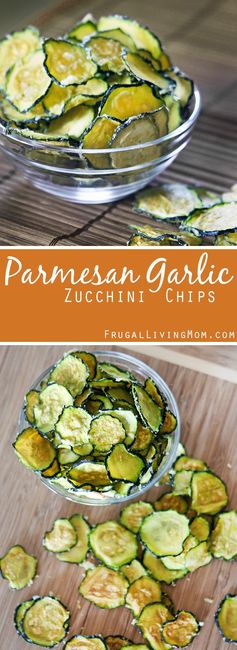 Parmesan Garlic Zucchini Chips