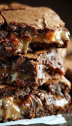 Peanut butter brownie caramelitas