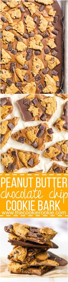 Peanut Butter Chocolate Chip Cookie Bark