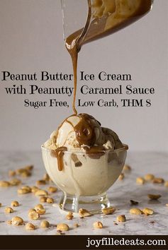 Peanut Butter Ice Cream with Peanutty Caramel