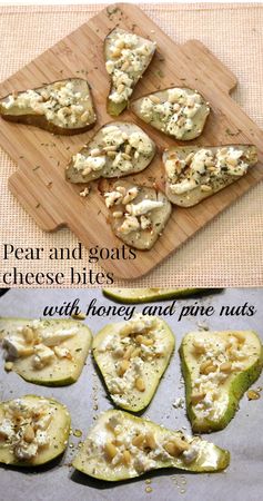 Pear and goats cheese bites