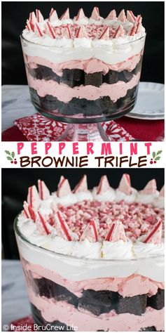 Peppermint Brownie Trifle