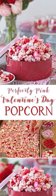 Perfectly Pink Valentine's Day Popcorn