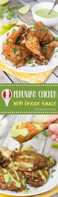 Peruvian Chicken with Traditional Green Sauce