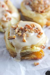 Puff Pastry Cinnamon Rolls with Maple Icing