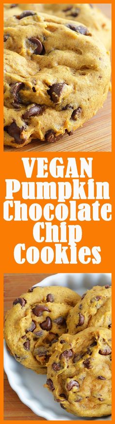 Pumpkin Chocolate Chip Cookies (Vegan