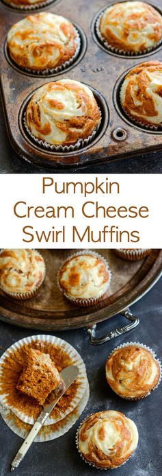 Pumpkin Cream Cheese Swirl Muffins