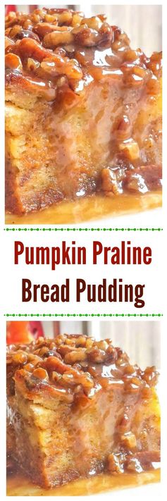 Pumpkin Praline Bread Pudding