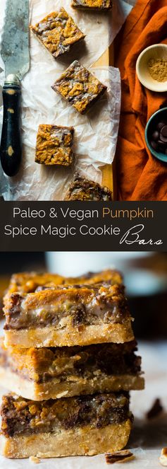 Pumpkin Spice Paleo Magic Cookie Bars