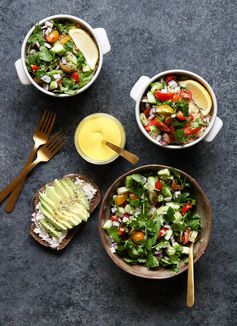 Quinoa Salad with Golden Turmeric Tahini Dressing