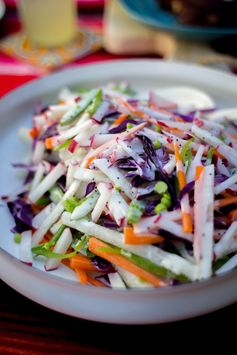 Rainbow Jicama Salad with Poppy Seed Dressing