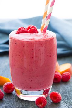 Raspberry Peach Smoothie Shake (and a Giveaway!