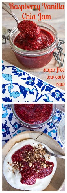 Raw Raspberry Vanilla Chia Jam