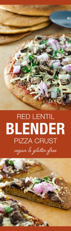 Red Lentil Blender Pizza Crust