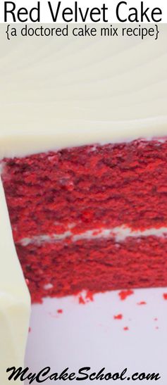 Red Velvet Cake- A Doctored Cake Mix