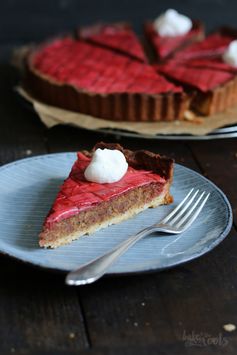 Rhabarber Frangipane aka. Mandelkuchen mit Rhabarbergitter