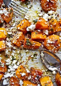 Roast Pumpkin With Feta & Honey