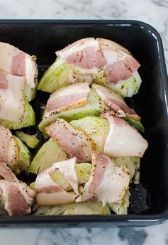 Roasted Cabbage with Bacon