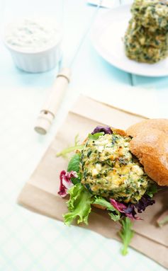 Roasted Garlic & Feta Chicken Burgers