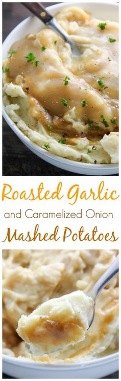 Roasted Garlic and Caramelized Onion Mashed Potatoes