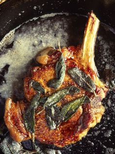 Sage-Brined Pork Chops with Brown Sugar Glaze