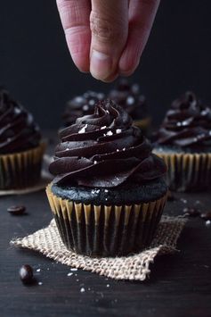 Salted Chocolate Mocha Cupcakes