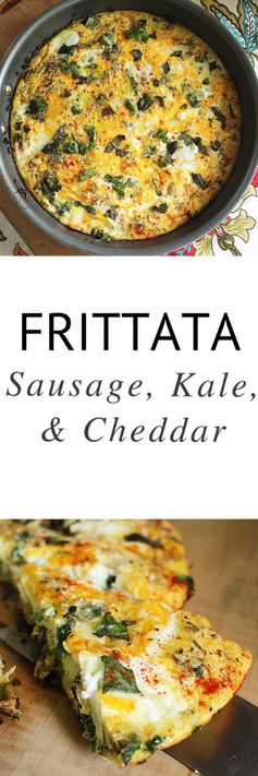 Sausage, Kale, & Cheddar Frittata