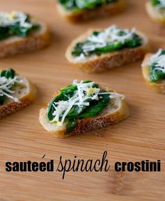 Sautéed Spinach Crostini